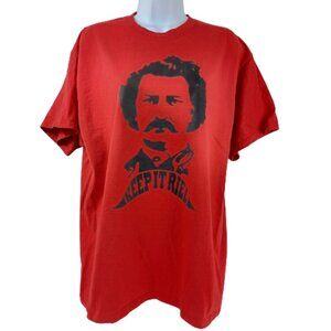 Red Men's XL Louis Riel Fruit of the Loom Comfycore Retro Short Sleeve T-Shirt